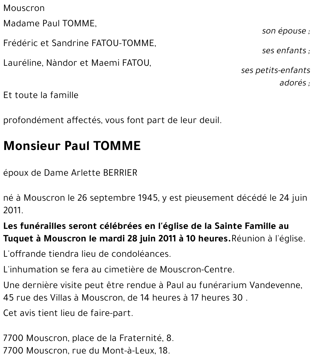 Paul TOMME