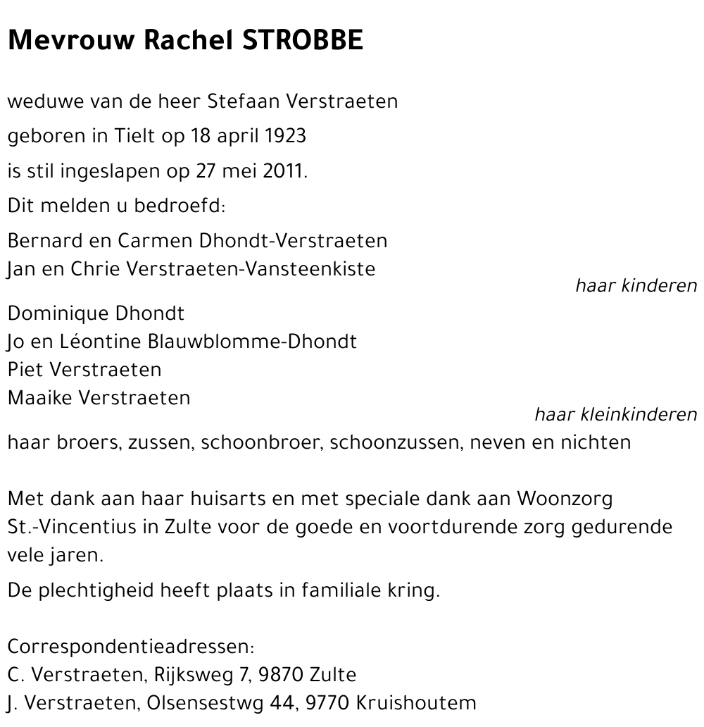 Rachel STROBBE