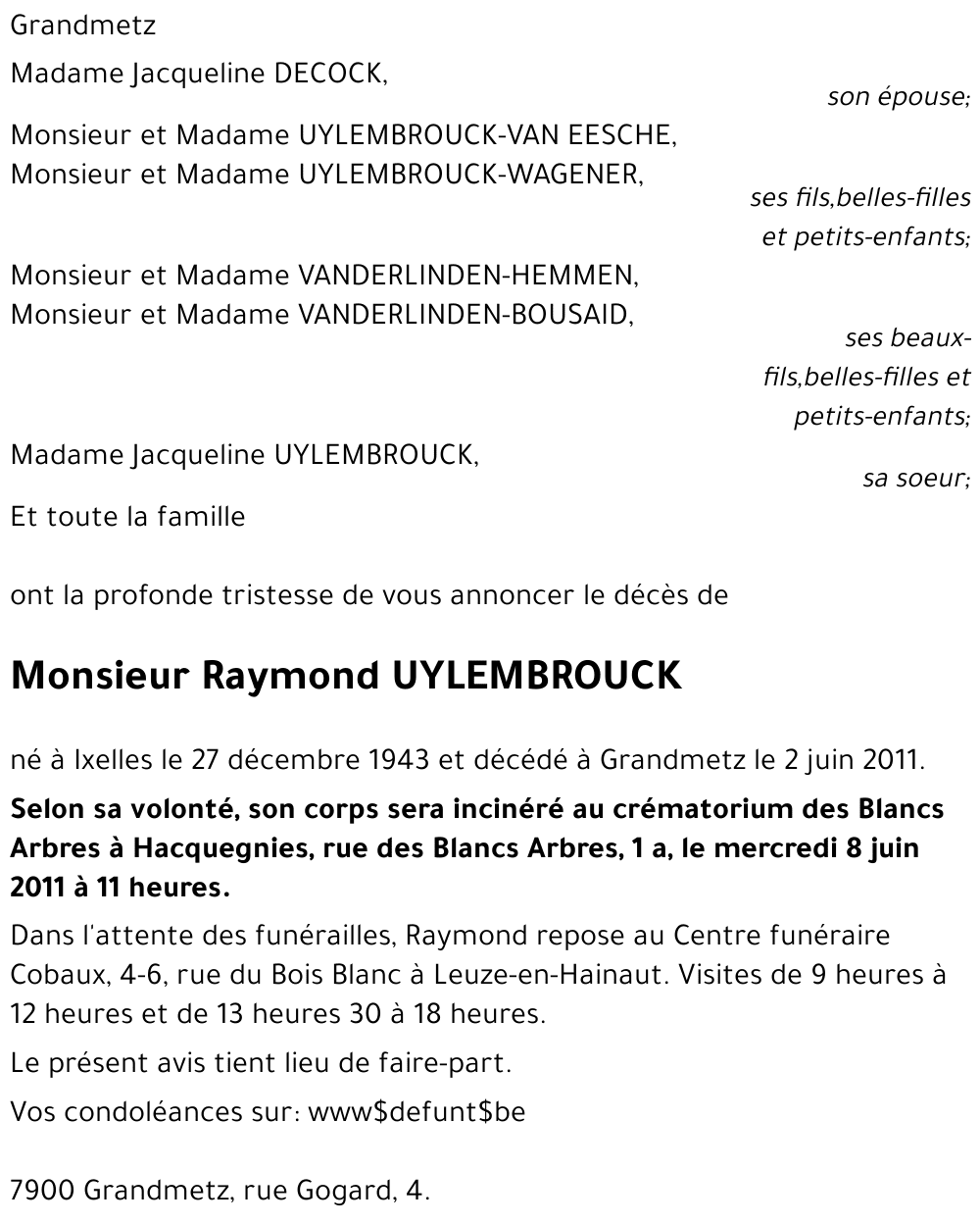 Raymond Uylembrouck