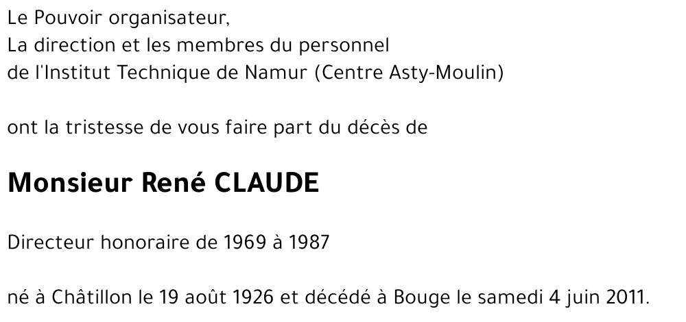 René CLAUDE