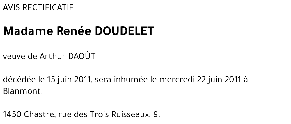 Renée DOUDELET