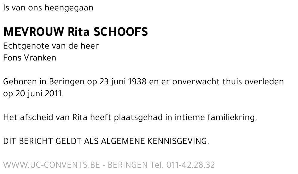 Rita Schoofs