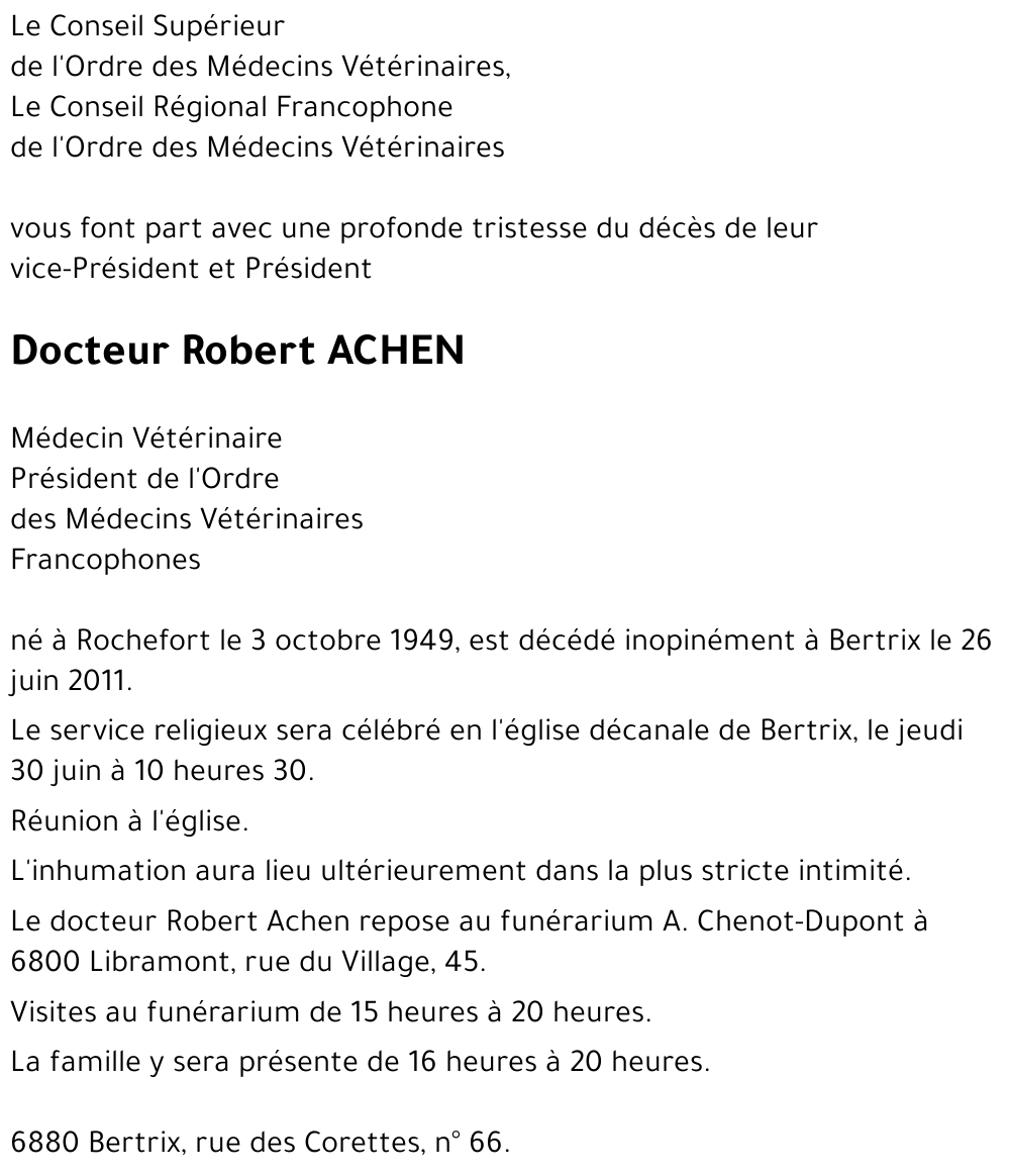 Robert ACHEN