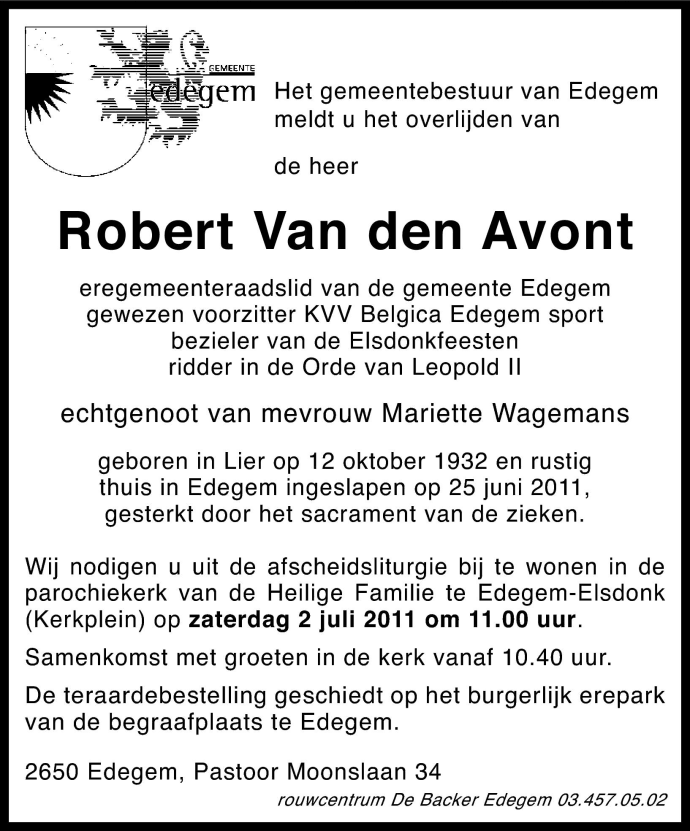Robert Van den Avont