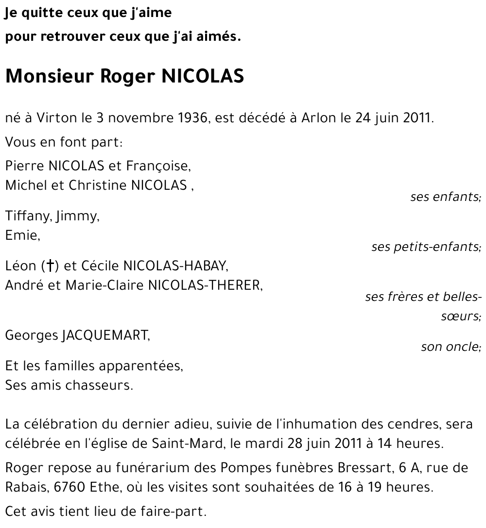 Roger NICOLAS