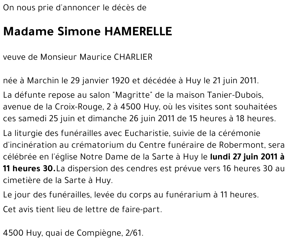 Simone HAMERELLE
