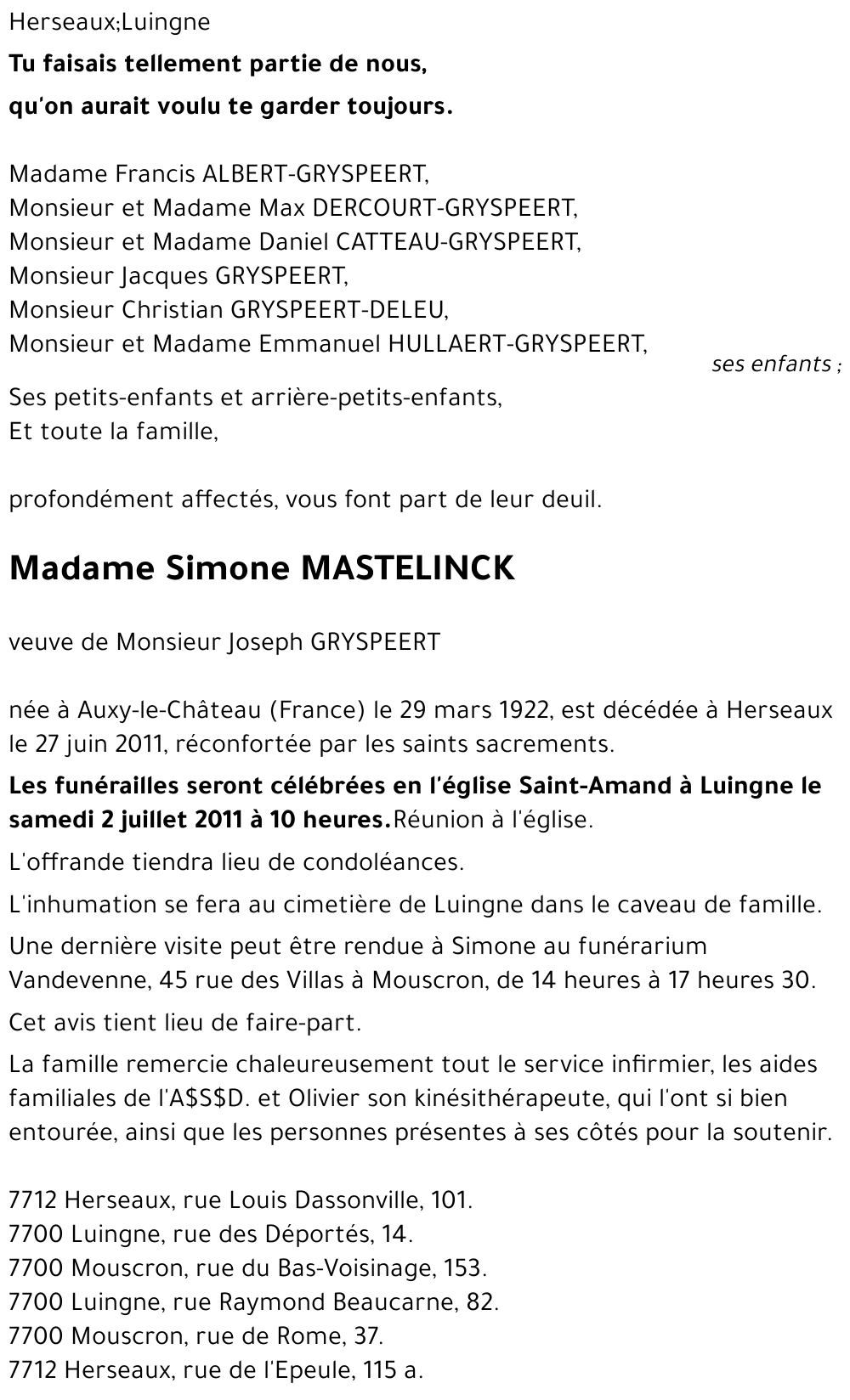 Simone MASTELINCK