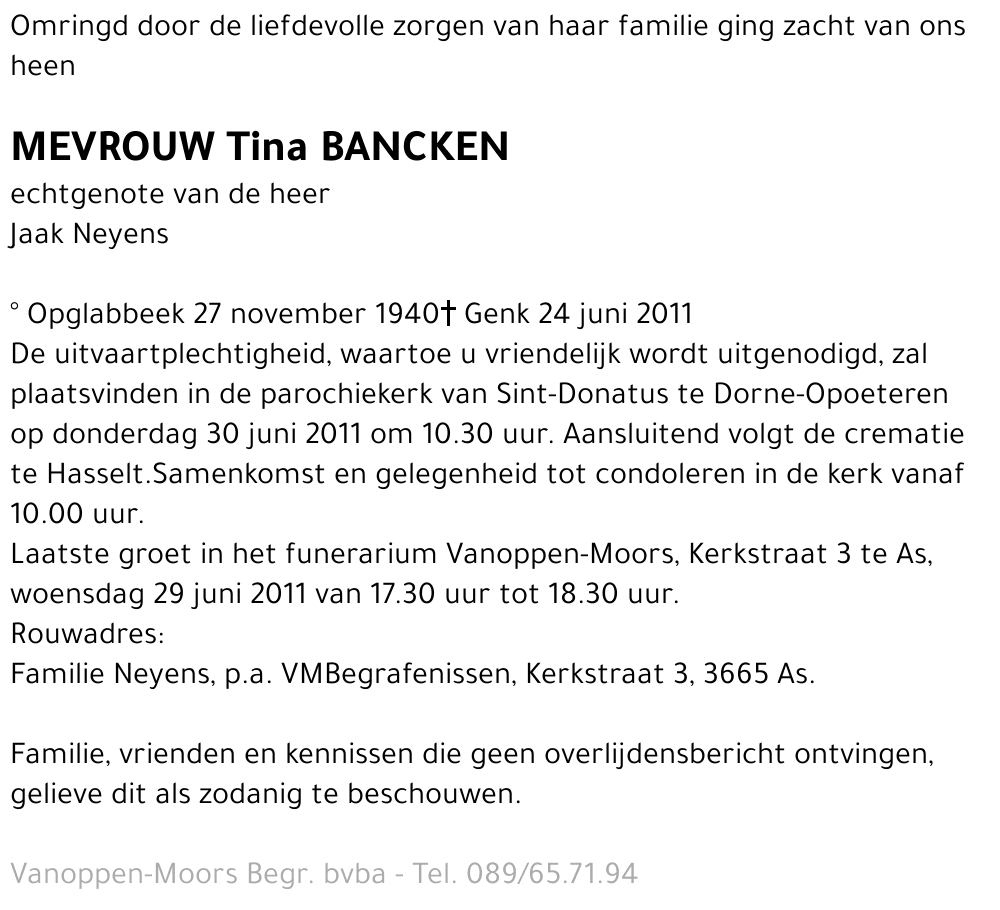 Tina Bancken