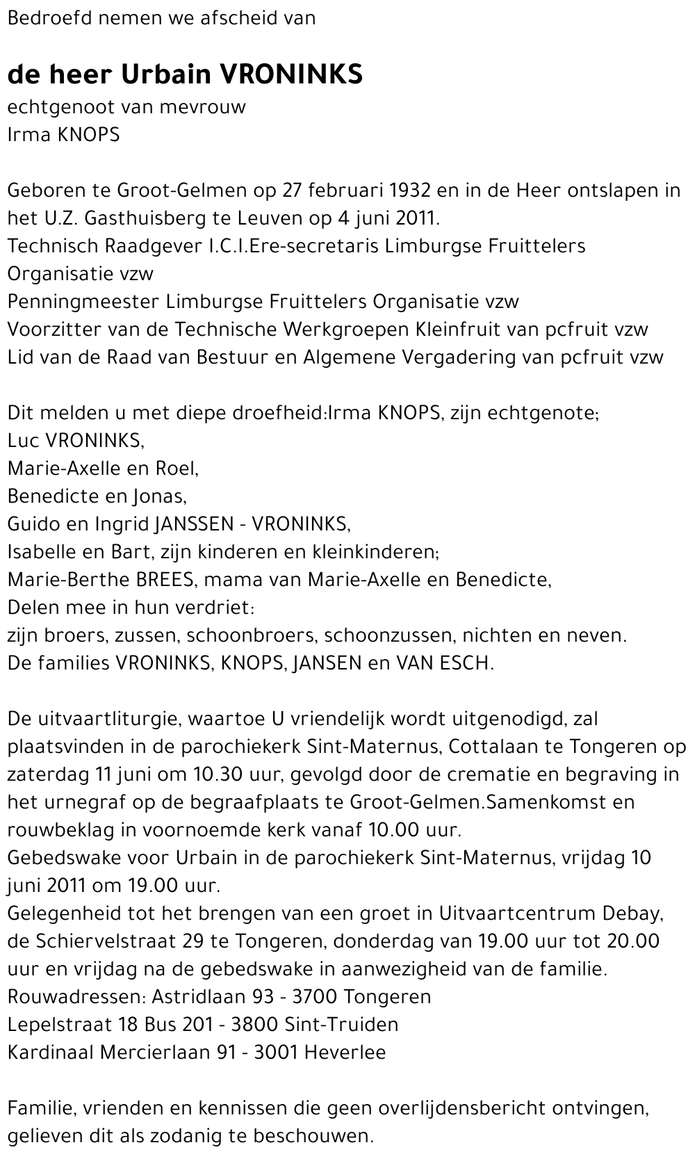 Urbain VRONINKS