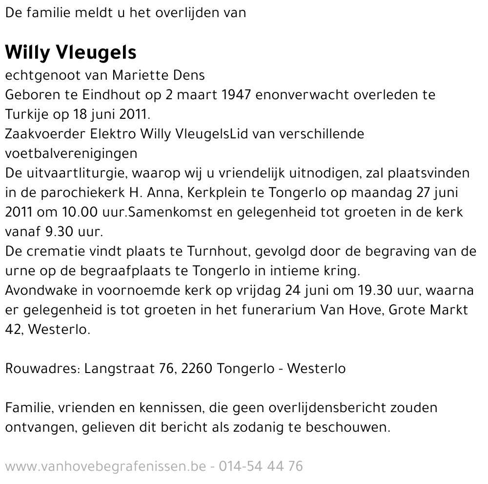 Willy Vleugels