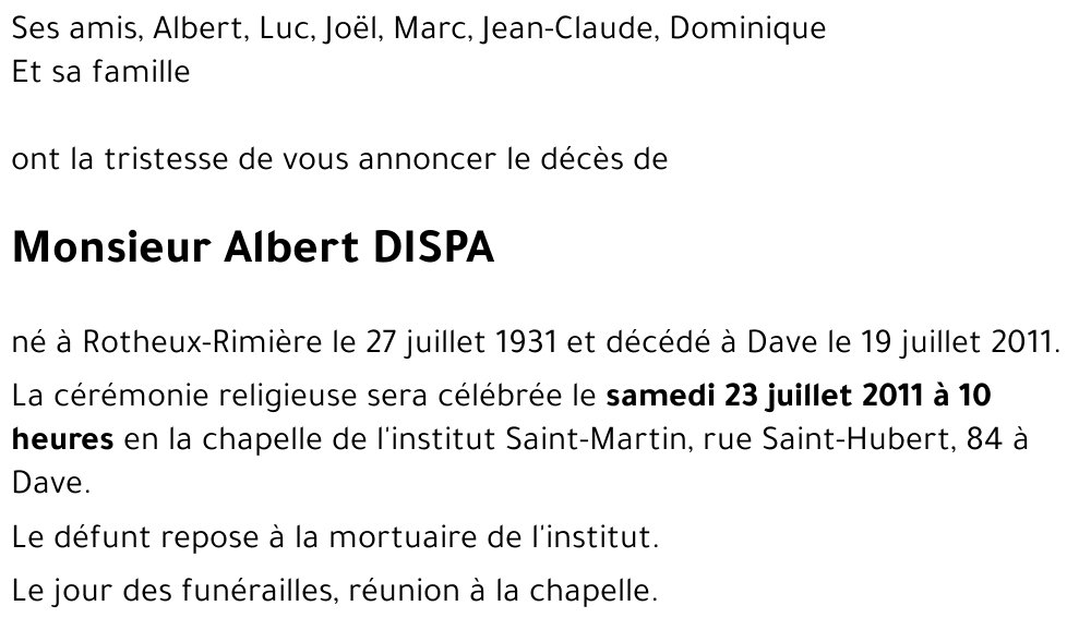 Albert DISPA