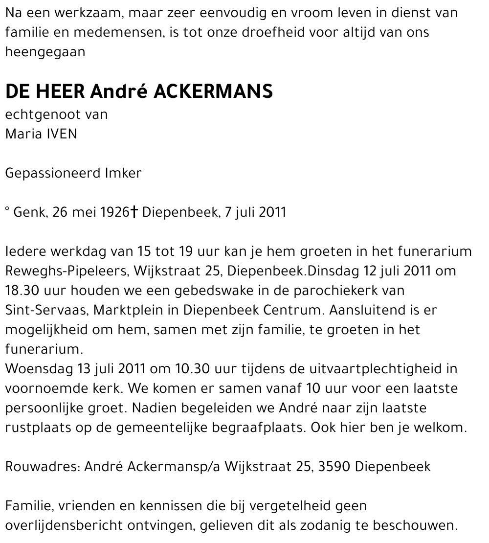 Andre ACKERMANS