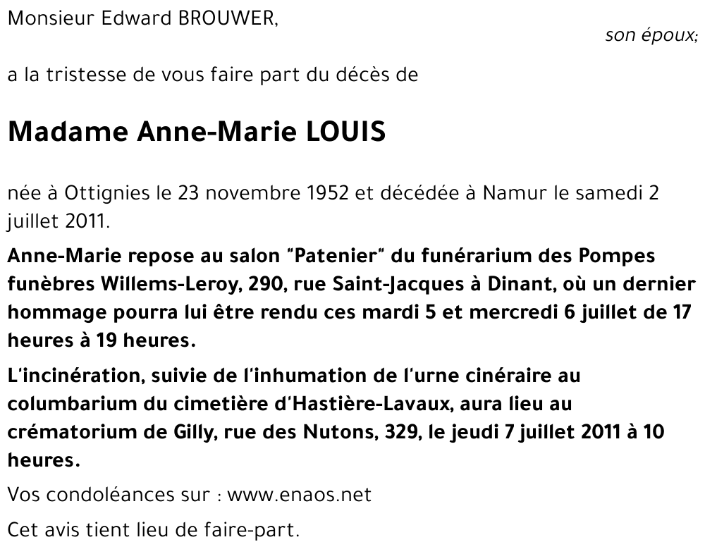 Anne-Marie LOUIS