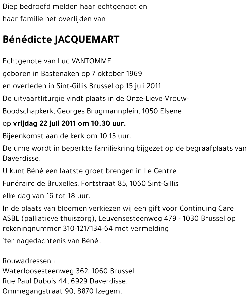 Bénédicte JACQUEMART