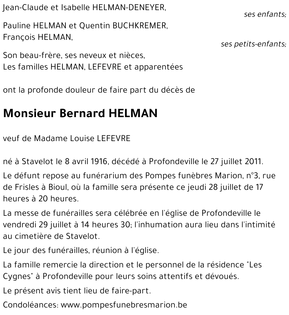 Bernard HELMAN