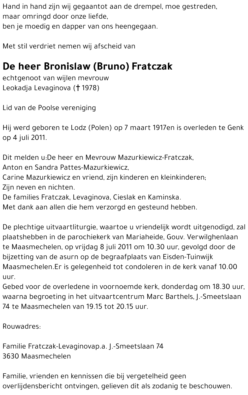 Bronislaw Fratczak