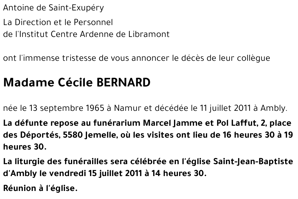 Cécile BERNARD