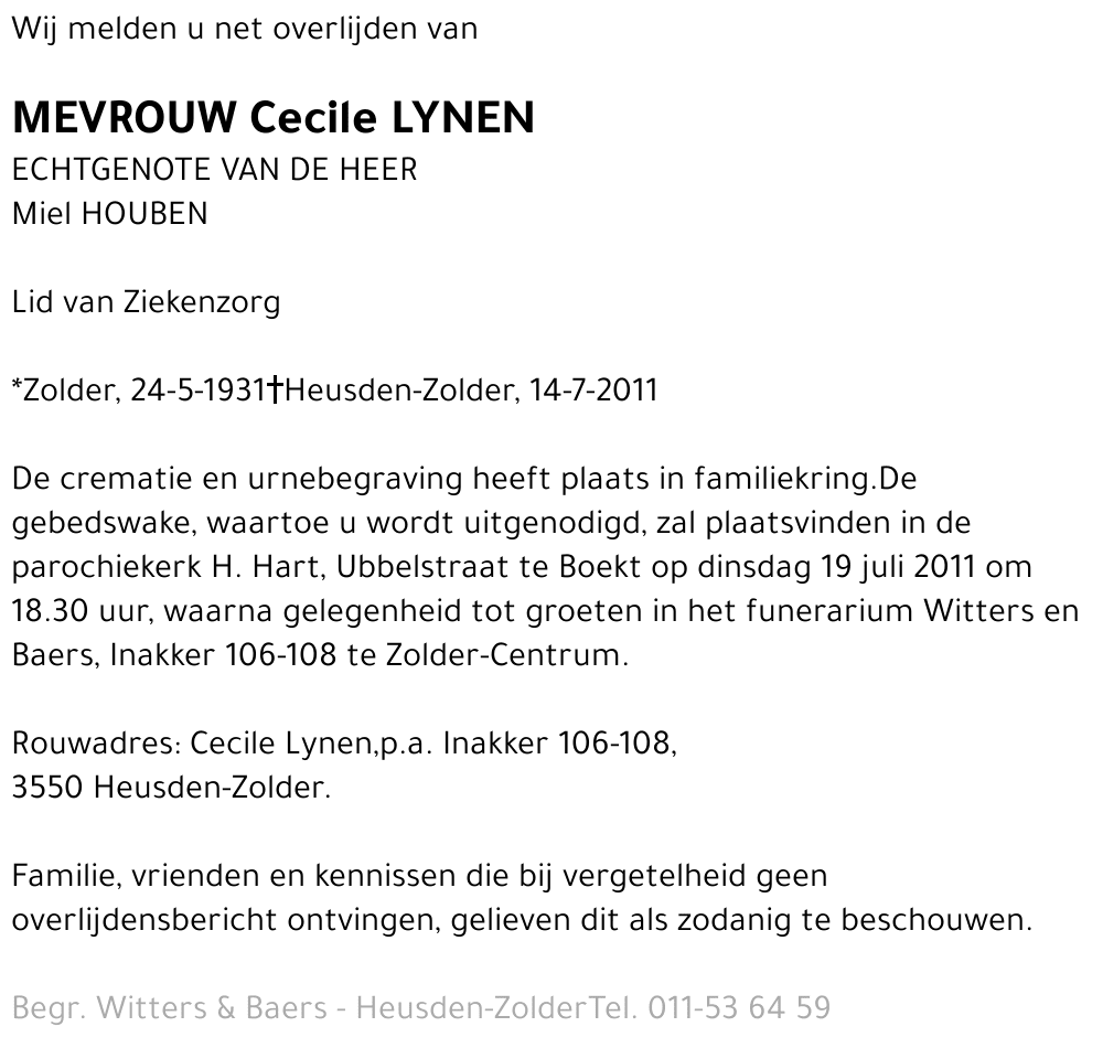 Cecile Lynen