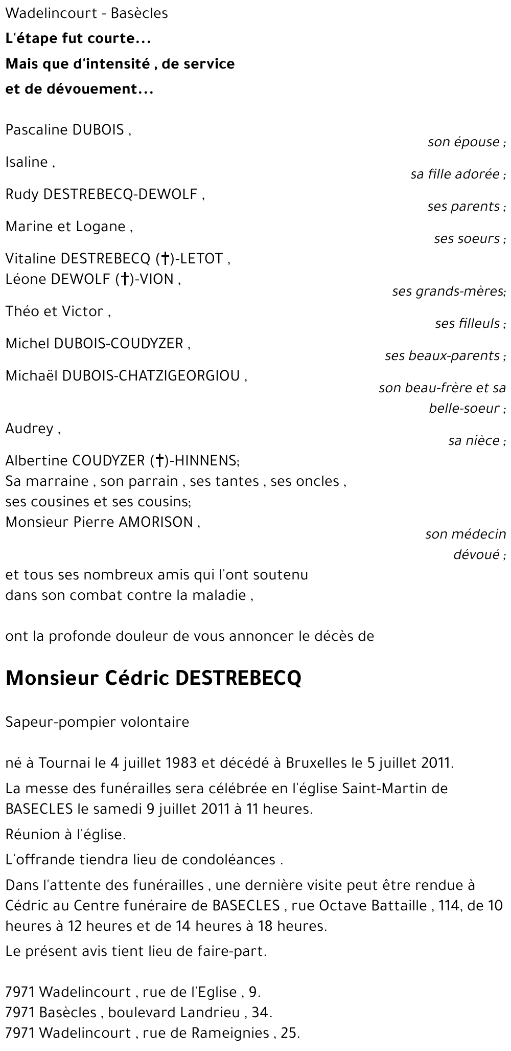 Cédric DESTREBECQ