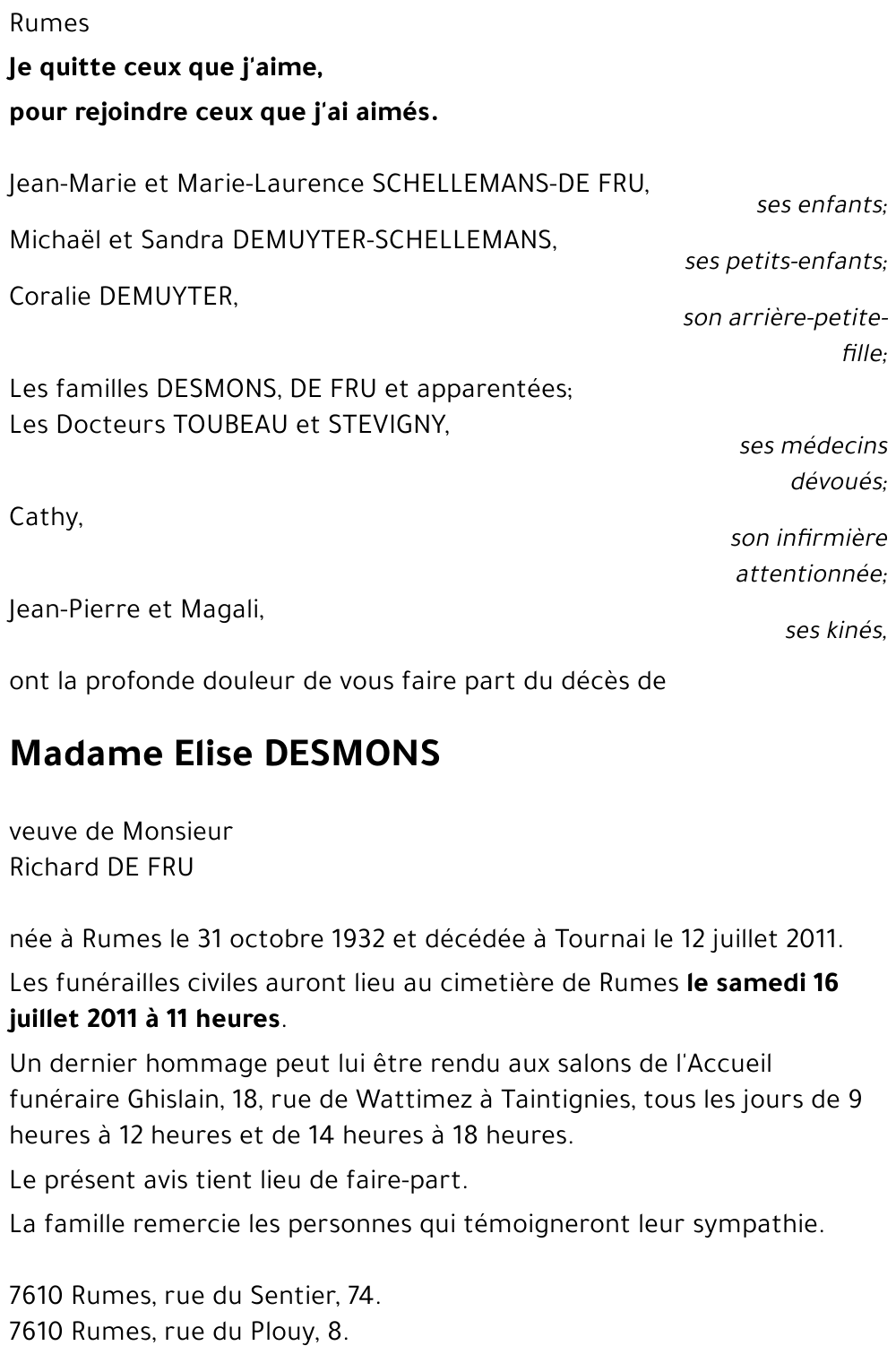 Elise DESMONS