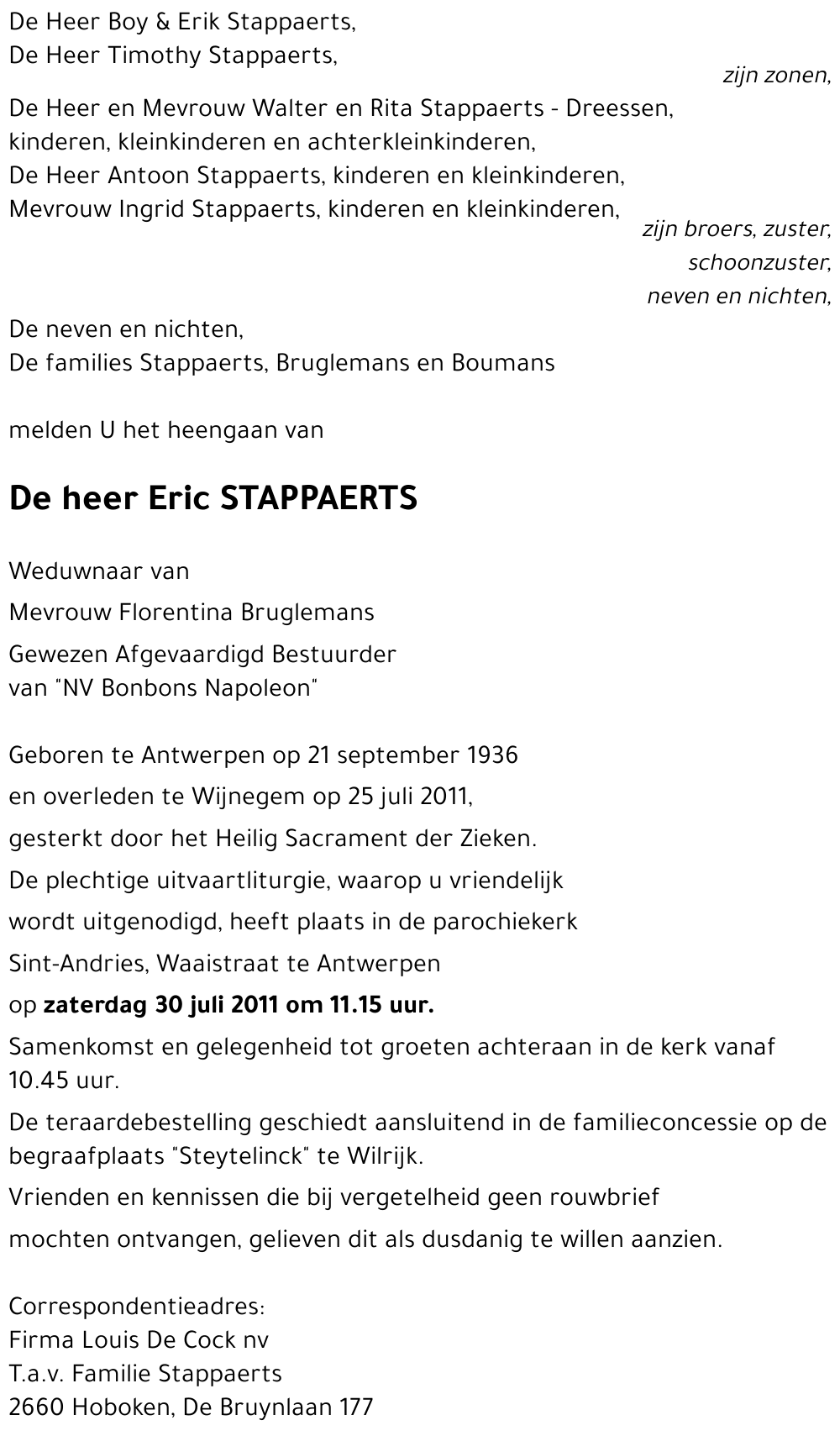 Eric STAPPAERTS
