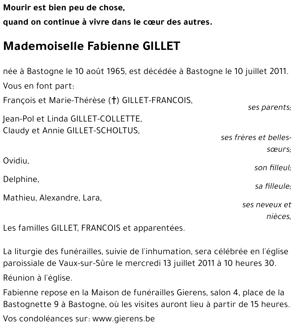 Fabienne GILLET