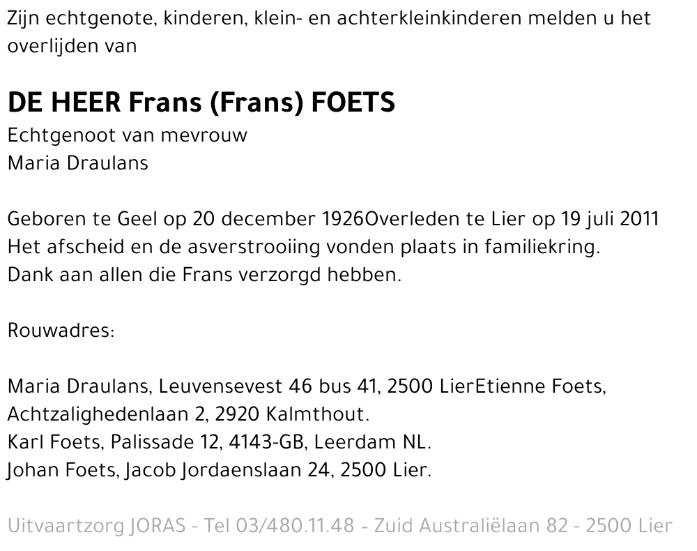 Franciscus Foets