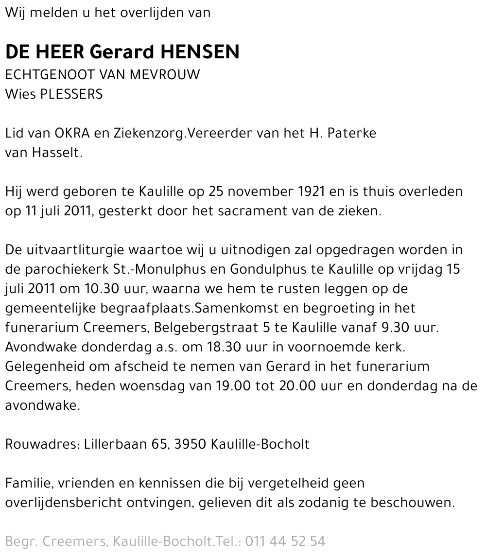 Gerard Hensen