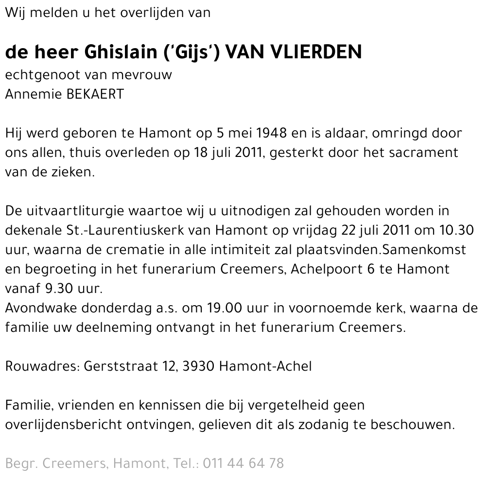 Ghislain Van Vlierden