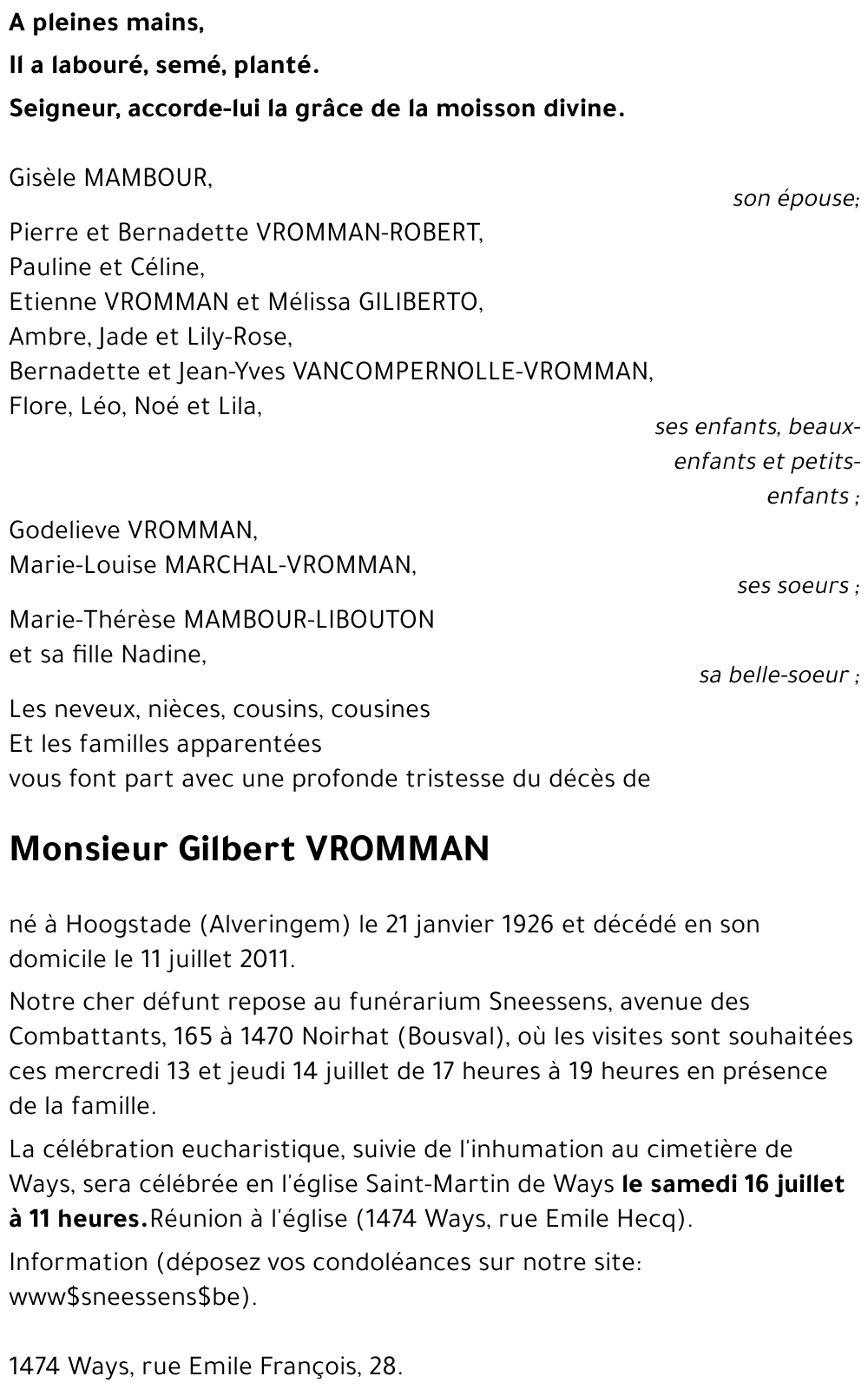 Gilbert VROMMAN