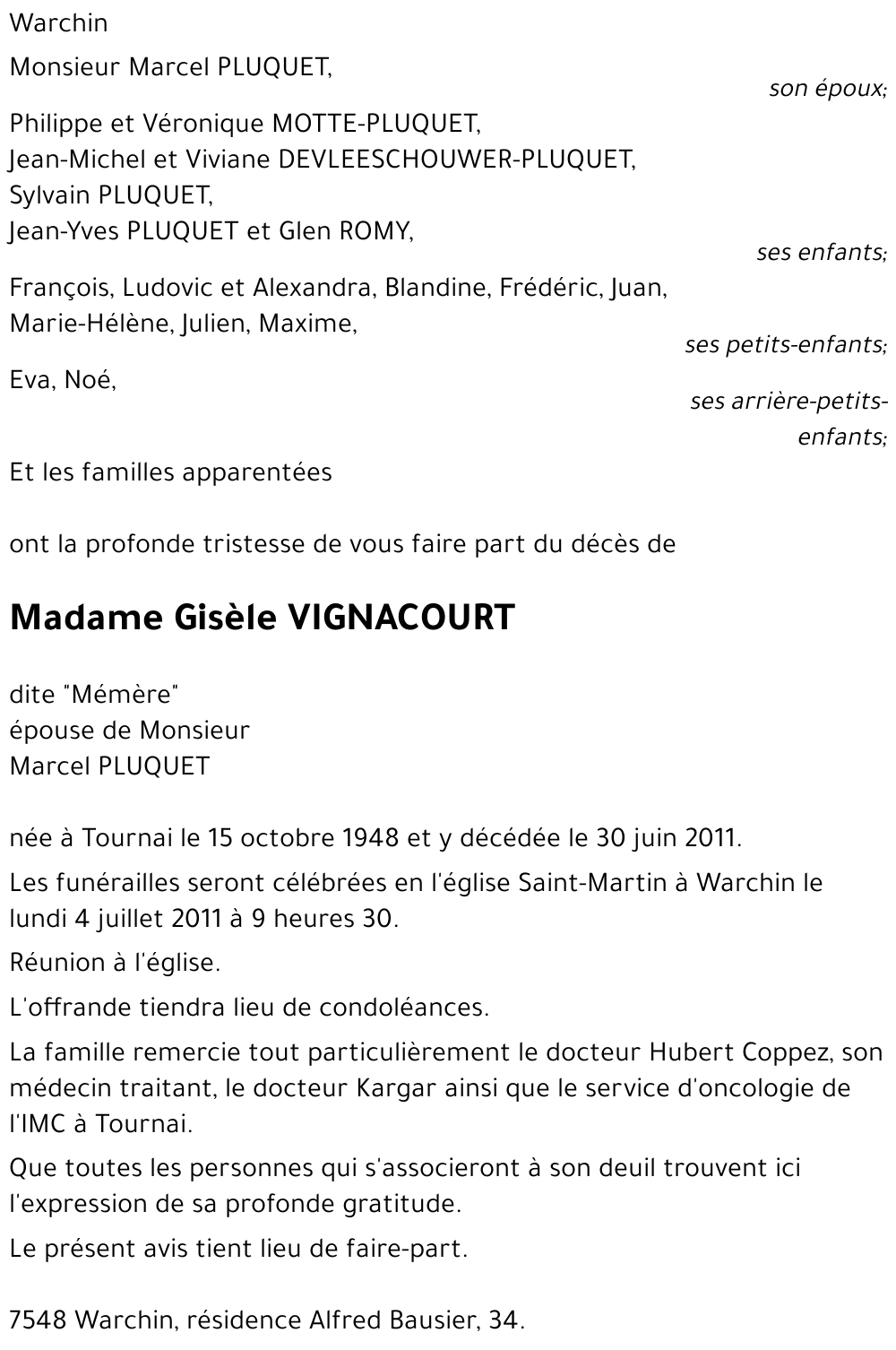 Gisèle VIGNACOURT