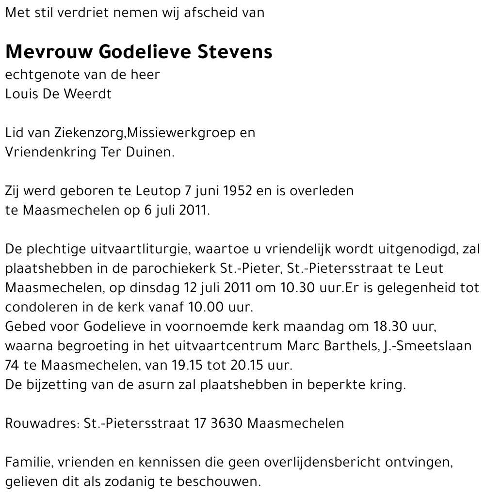 Godelieve Stevens