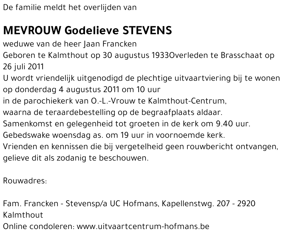 Godelieve Stevens