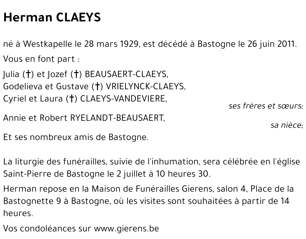 Herman CLAEYS