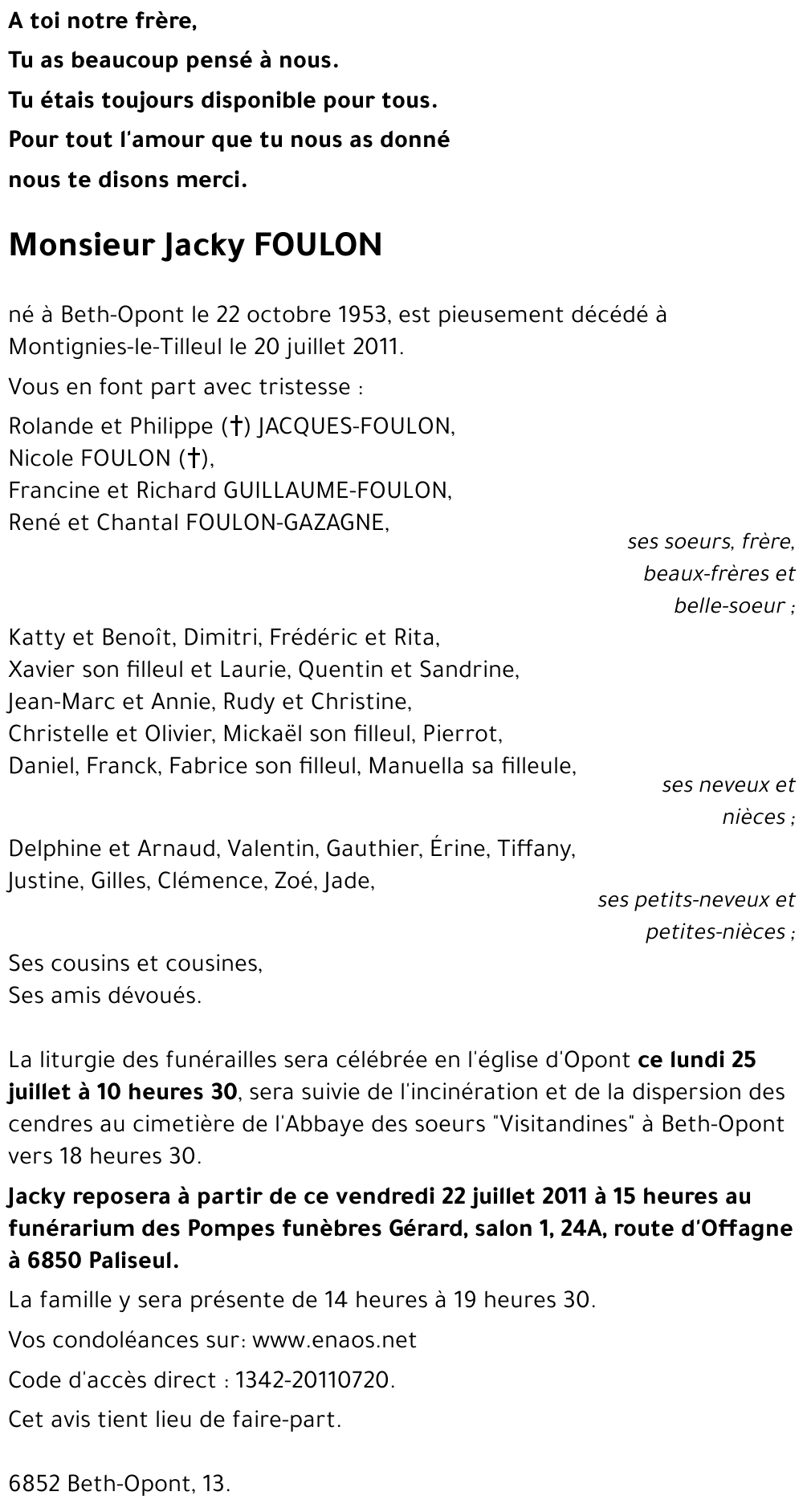Jacky FOULON