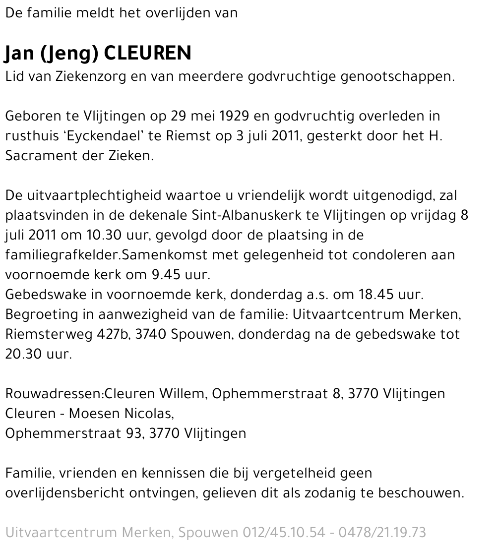 Jan (Jeng) Cleuren
