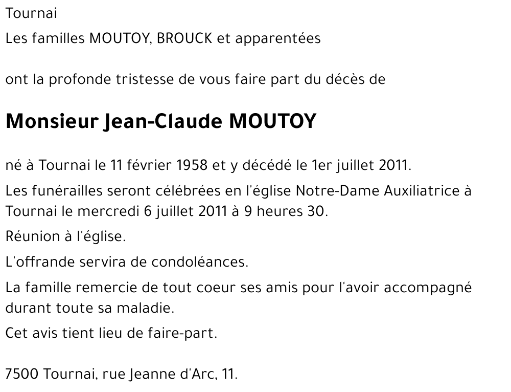 Jean-Claude MOUTOY