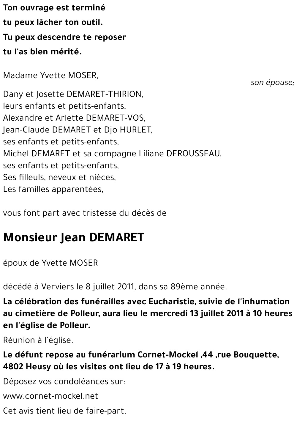Jean DEMARET