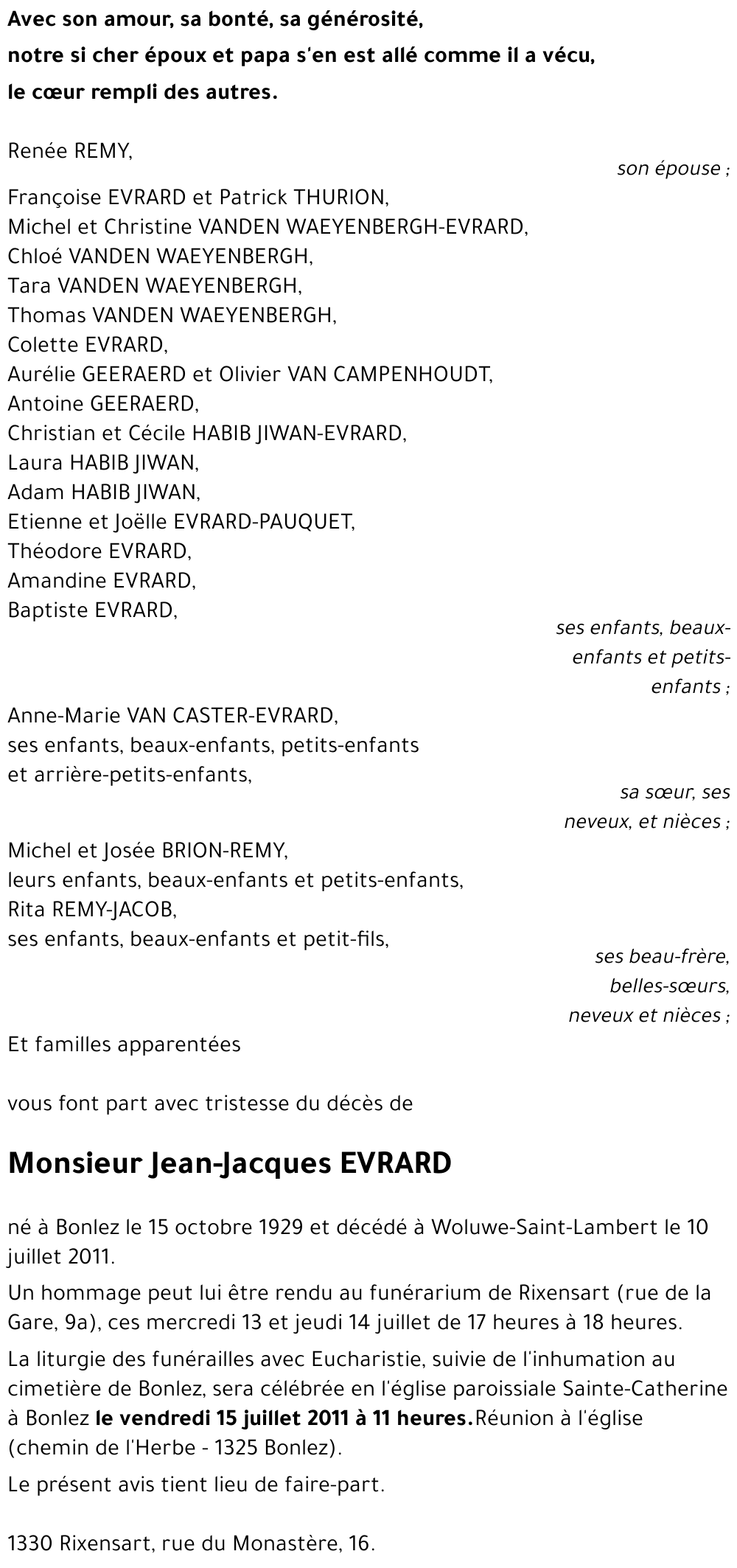 Jean-Jacques EVRARD
