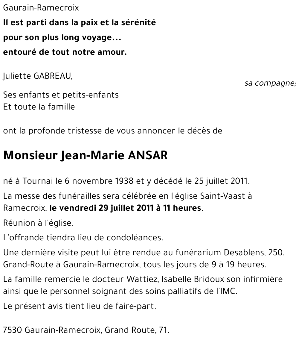 Jean-Marie ANSAR