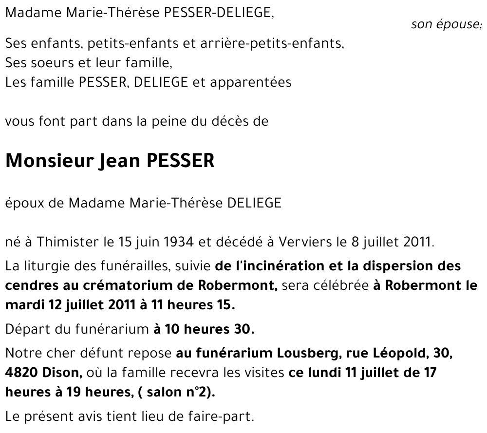 Jean PESSER