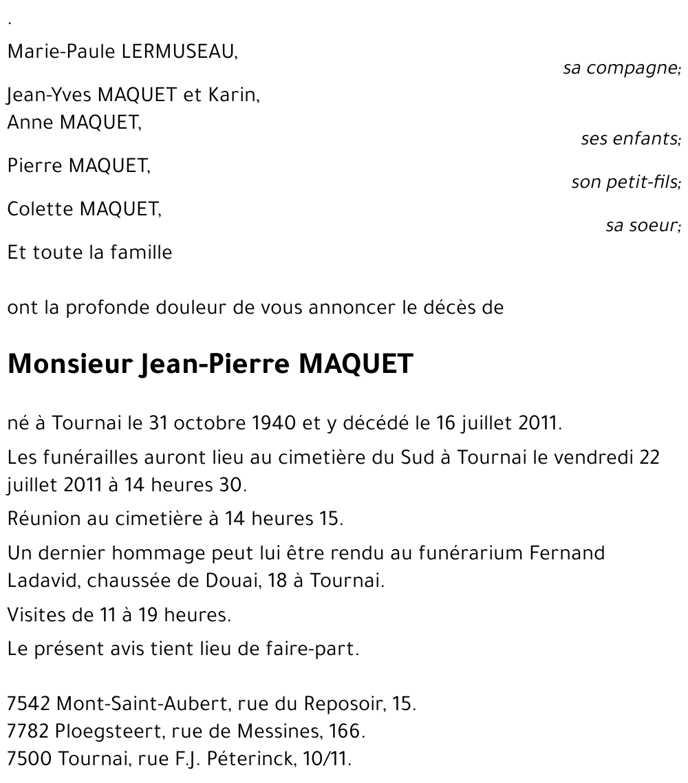 Jean-Pierre MAQUET