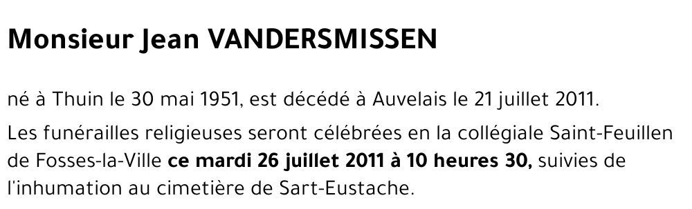 Jean VANDERSMISSEN