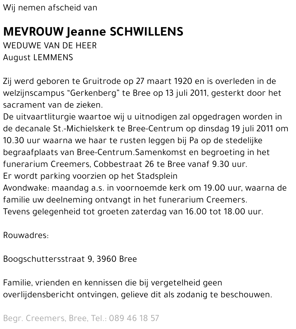 Jeanne Schwillens