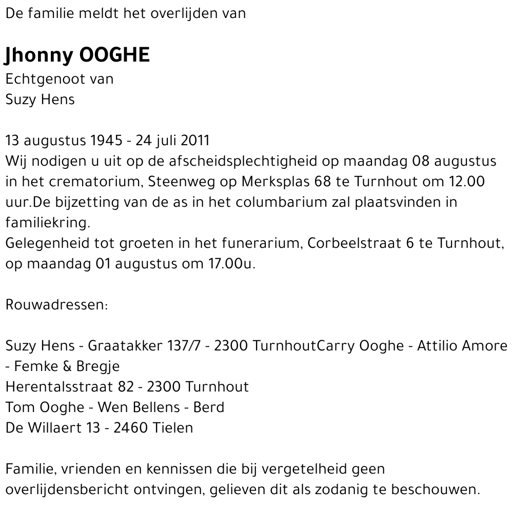 Jhonny Ooghe