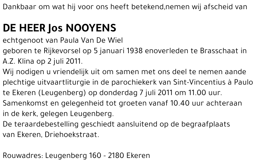 Jos Nooyens