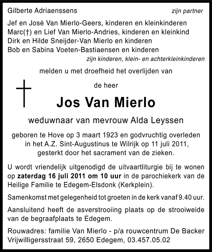 Jos Van Mierlo