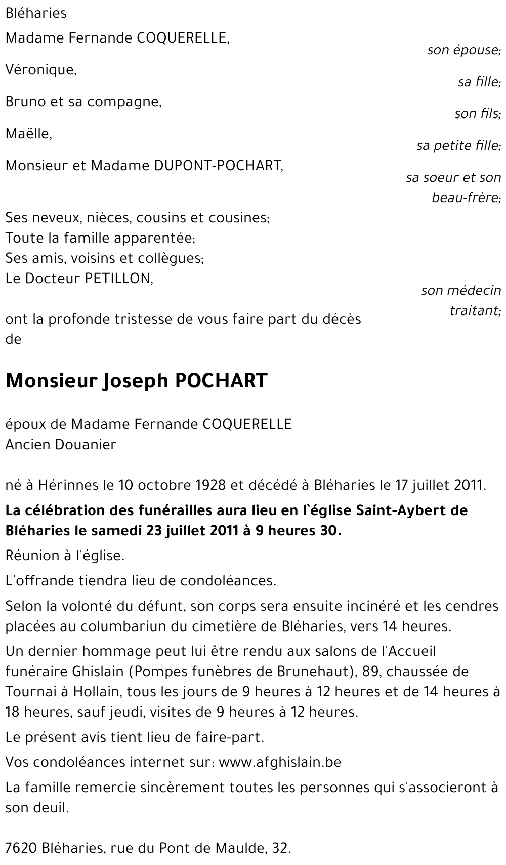 Joseph POCHART