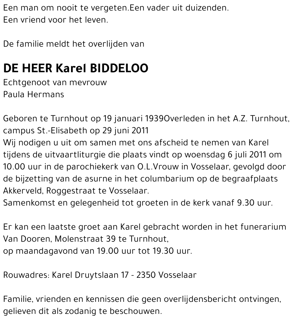 Karel Biddeloo