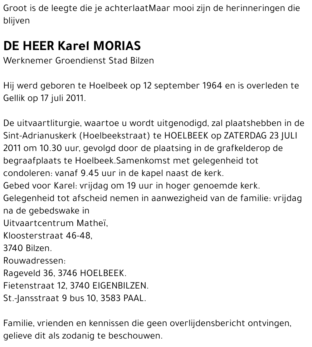 Karel MORIAS